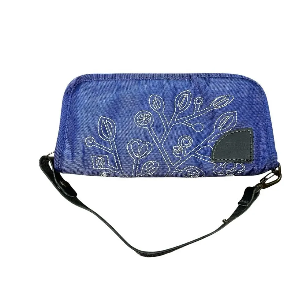 Overland Equipment Amelia Blue Embroidered Wallet Clutch